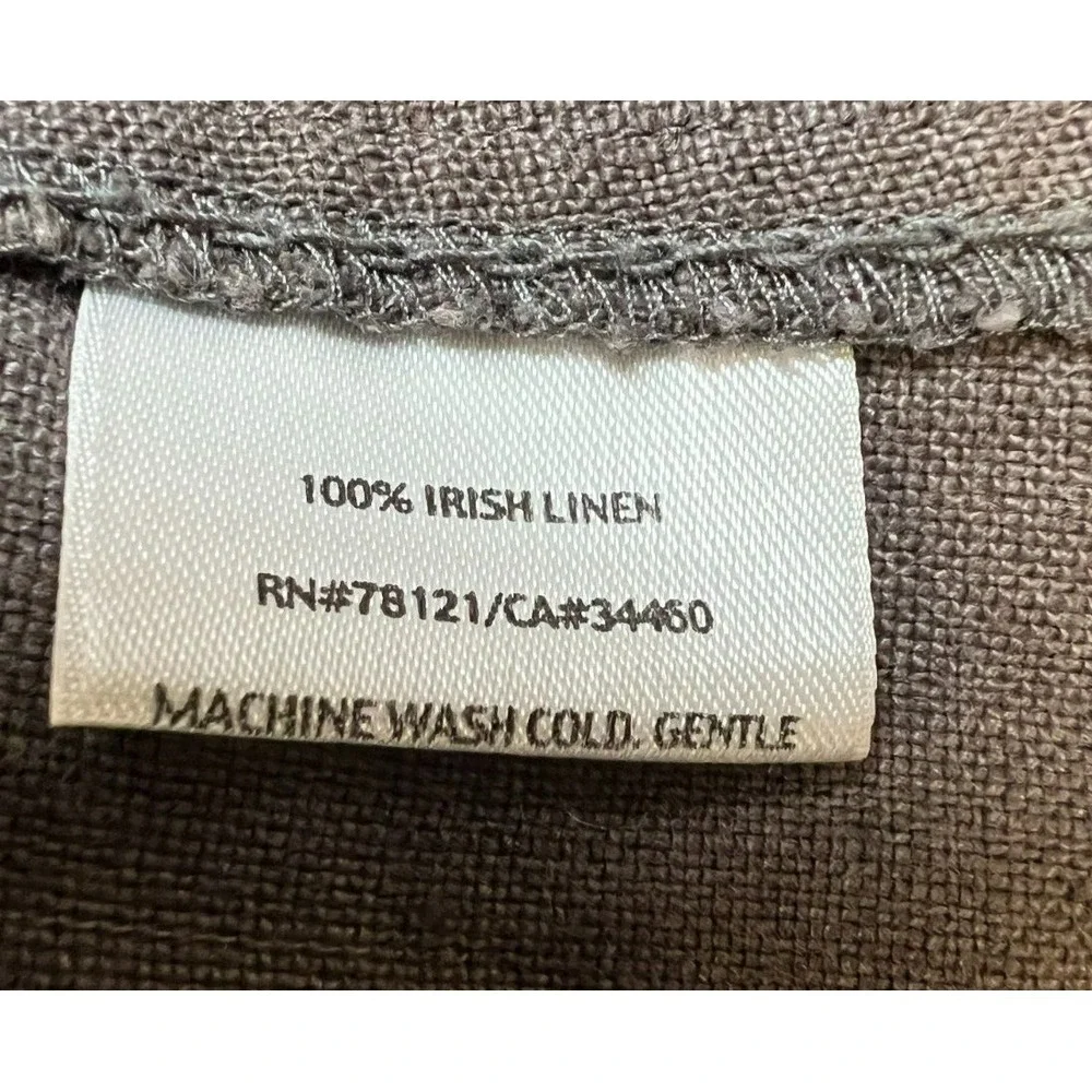 Eileen‎ Fisher Brown One Button Blazer Unlined Irish Linen Pick Stitching SZ S